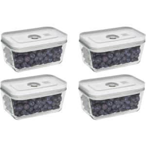 Zwilling Fresh & Save 4-Piece Small Glass Vacuum Sealer Containers: $40