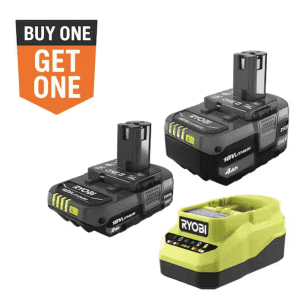 Ryobi 18V ONE+ 2-Battery Kit w/ Charger: $99 w/ free tool worth up to $99