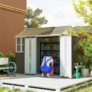 Outsunny 8x5.5-Foot Outdoor Storage Shed: $267