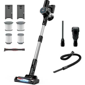 Cordless Vacuum Cleaner with 2 Batteries, 500W: $60.00