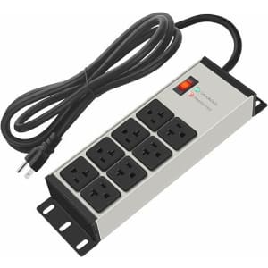 Heavy Duty 8-Outlet 12-Gauge Surge Protector w/ 6FT Cord: $29.99