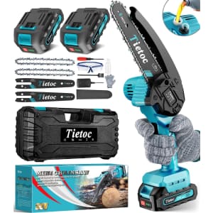 6" Cordless Mini Chainsaw: $55.99