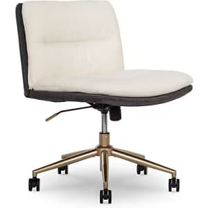 Elle Decor Ariana Armless Ergonomic Swivel Desk Chair: $100
