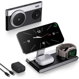 3-in-1 Magnetic Wireless Charger for Apple Devices: $15.99