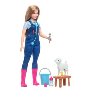 Barbie 65th Anniversary Farm Vet Playset: $7.13