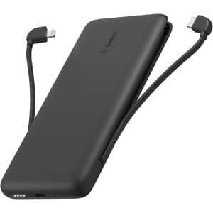 Belkin 10,000mAh Power Bank w/ Cables: $40 w/ Prime Belkin 10,000mAh Power Bank w/ Cables: $40 w/ Prime