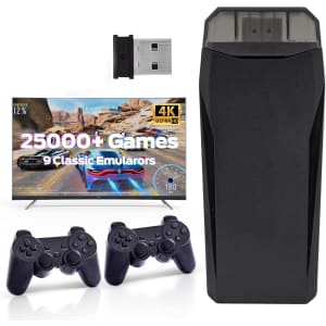 Retro Game Console w/ Wireless Controllers: $29.49