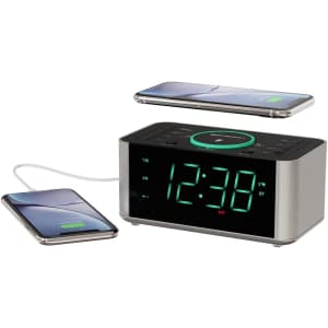 Emerson Smartset Dual Alarm Clock Radio and QI Wireless Phone Charger: $35