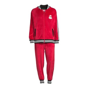 Jolly Knits Men's Velour Christmas Tracksuit Set: $27.99
