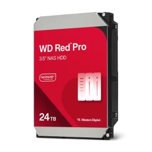 WD Red Pro 24TB NAS Internal Hard Drive: 2 for $850