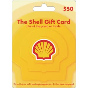 $50 Shell Oil Gift Card: $45 $50 Shell Oil Gift Card: $45