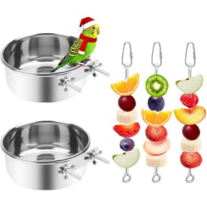 Voxget Stainless Steel Bird Feeders for Small Animals 5-Packs: $7.80 Voxget Stainless Steel Bird Feeders for Small Animals 5-Packs: $7.80