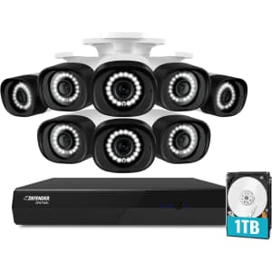 Defender Sentinel 4K UHD Wired PoE 8-Camera Security Camera System: $360