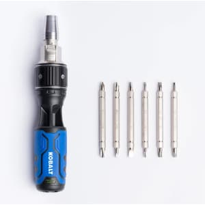 Kobalt 12-in-1 Double Drive Multi-bit Screwdriver Set: $10 Kobalt 12-in-1 Double Drive Multi-bit Screwdriver Set: $10