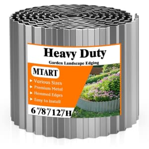 6"x40-Foot Corrugated Metal Garden Edging: $27