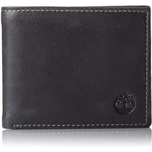 Timberland Men's Leather Wallet with Flip Pocket: $12.10