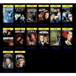 Alfred Hitchcock 14-Film Collection in 4K: $30 Alfred Hitchcock 14-Film Collection in 4K: $30