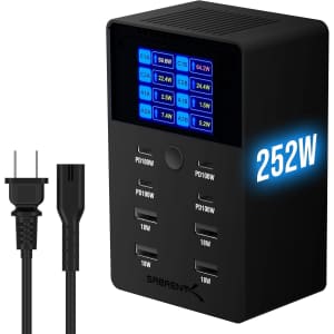 Sabrent 252W 8-Port USB PD 3.0 Charger: $59.99