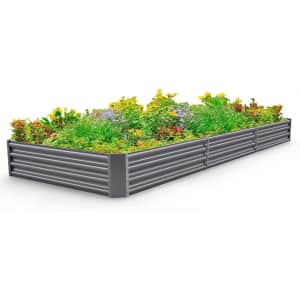 Land Guard 12' x 4' x 1' Galvanized Raised Garden Bed: $35