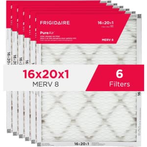 Frigidaire PureAir 16x20x1 MERV 8 Allergen Electrostatic Air Conditioner Filters 6-Pack: $32 via Sub. & Save Frigidaire PureAir 16x20x1 MERV 8 Allergen Electrostatic Air Conditioner Filters 6-Pack: $32 via Sub. & Save