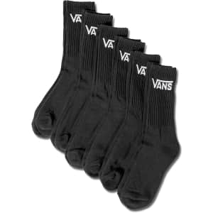 Vans Men's / Women's Classic Crew Socks 6-Pack: $6.99 Vans Men's / Women's Classic Crew Socks 6-Pack: $6.99