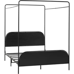 Walker Edison Modern Metal & Wood Canopy Frame Queen Bed: $82.50