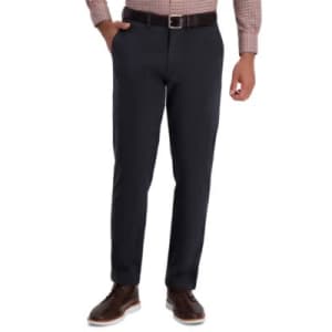 Haggar Men's Straight Fit Soft Chino Premium Dress Pant: $11.93