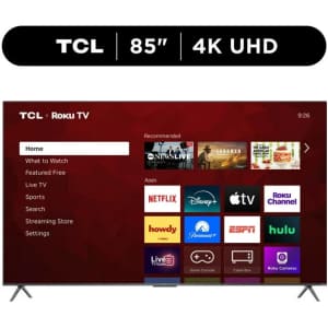 TCL S4 85S41CR 85" 4K HDR LED UHD Smart TV (2025): $498