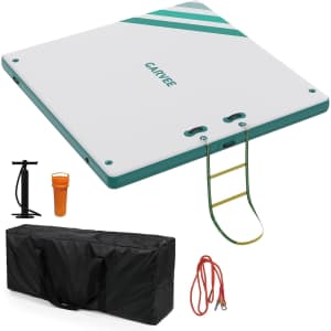 6x5-Foot Inflatable Floating Dock and Swim Platform: $54.99