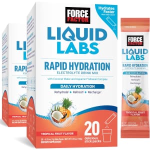 Force Factor Liquid Labs 20-Count Rapid Hydration Electrolyte Drink Mix 2-Pack: $11 via Sub & Save
