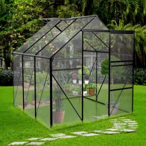 6X6-Foot Polycarbonate Walk-In Greenhouse: $270.77