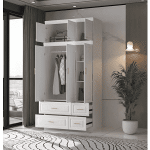 Fufu & Gaga 6-Door Armoire with Hanging Rod: $379