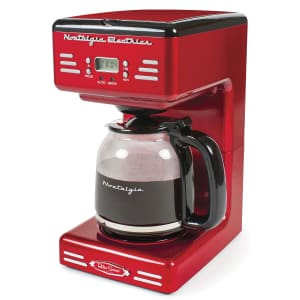 Nostalgia Retro 12-Cup Programmable Coffee Maker Red: $60