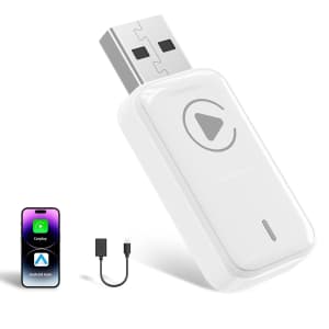 Wireless Apple CarPlay and Android Auto 2-in-1 Plug-and-Play Adapter: $27