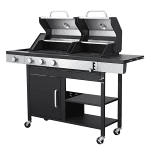 Firomo 3-Burner Built-In Propane and Charcoal Grill w/ Side Burner: $467