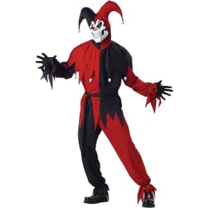 Adult Evil Jester Costume: $30
