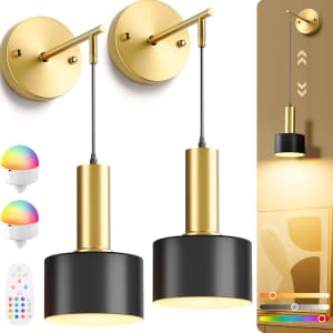 Coozaming Wireless Wall Sconces 2 Set: $27.99