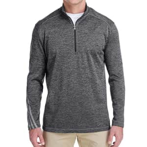 adidas Men's Brushed Terry Heathered Quarter-Zip Pullover: 3 for $45