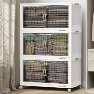 Broview 360-Qt. Stackable Storage Bin w/ Lid 3-Pack: $59.39