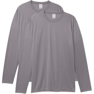 Hanes Men's Sport Performance Long Sleeve T-Shirt 2-Pack: $10