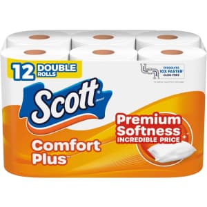 Scott ComfortPlus Double Roll Toilet Paper 12-Pack: $5 via Sub. & Save