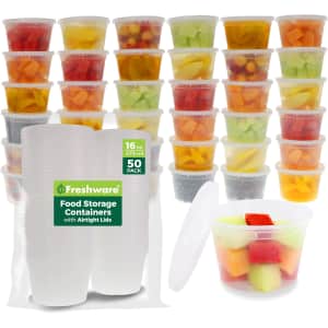 Freshware 50-Piece Food Storage Container Set: $14
