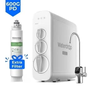 Waterdrop G3P600 Tankless Reverse Osmosis System: $426.99