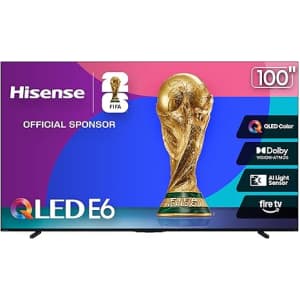Hisense 100" E6 Cinema Series QLED 4K UHD Smart Fire TV: $1,349.50 Hisense 100" E6 Cinema Series QLED 4K UHD Smart Fire TV: $1,349.50