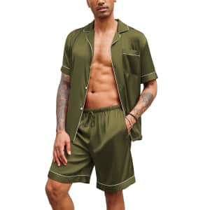Ekouaer Men's Satin Pajama Set: From $14.49