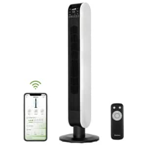 Holmes 40" WiFi Tower Oscillating Fan w/ Clean Breeze: $26