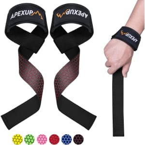 Apexup Padded Neoprene Lifting Straps: $4.89 w/ Prime