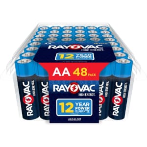 Rayovac High Energy AA Batteries 48-Pack: $12 via Sub. & Save Rayovac High Energy AA Batteries 48-Pack: $12 via Sub. & Save