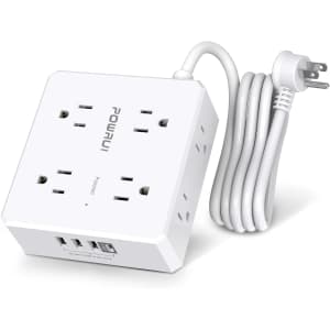 8-Outlet 4-USB Surge Protector Power Strip: $8.98