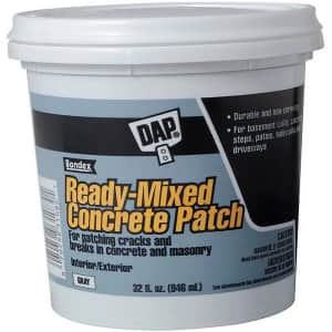 DAP Ready-Mixed 32-oz. Concrete Patch Bucket: $9 DAP Ready-Mixed 32-oz. Concrete Patch Bucket: $9